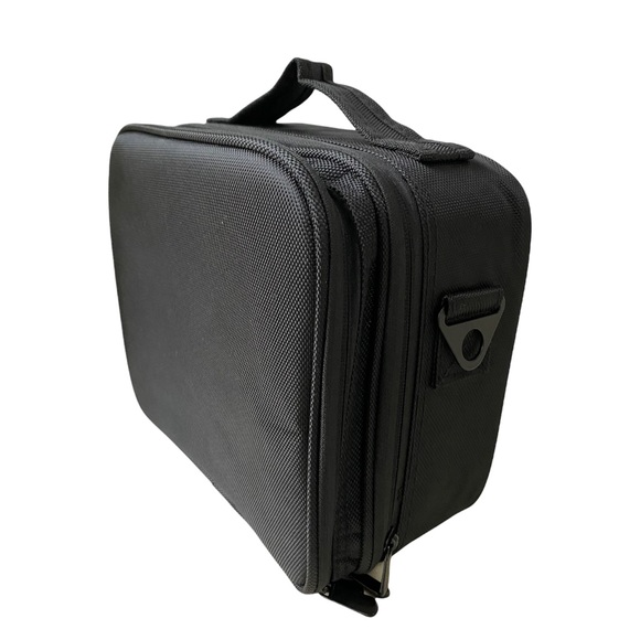 ⭐️ 2-Layers Travel Makeup Bag,Cosmetic Case Organizer with Mirror,Shoulder Strap - Picture 3 of 15